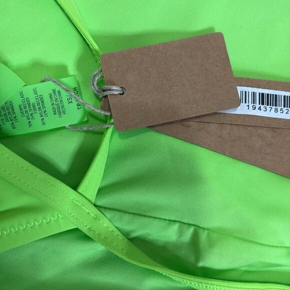 SKIMS High Neck Swim Top - Neon Green XS - Picture 4 of 4